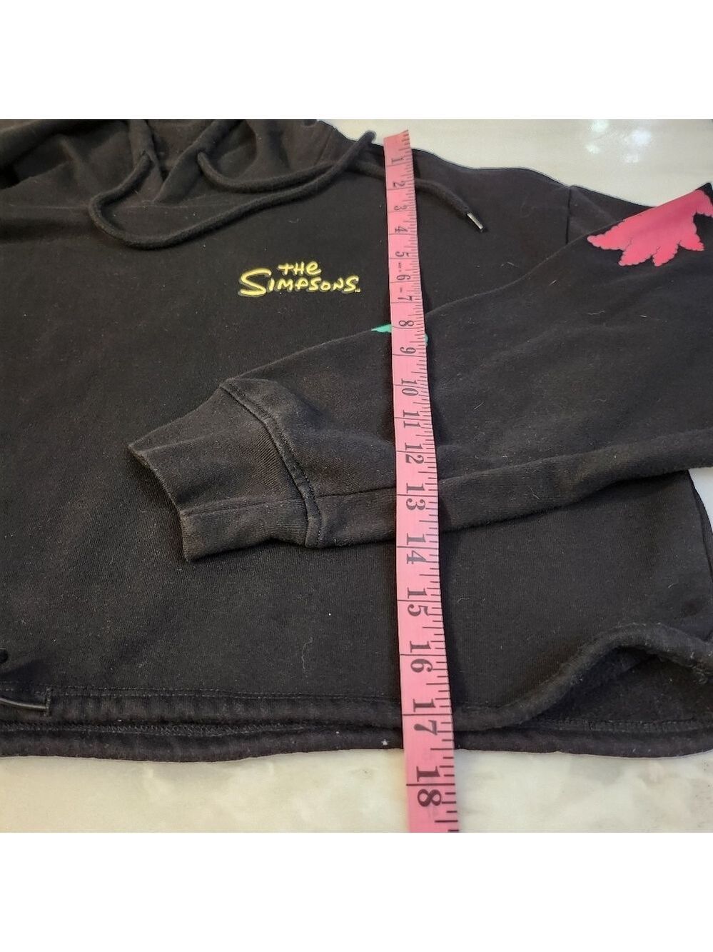 The Simpsons Black Cropped Hoodie - Picture 5 of 7